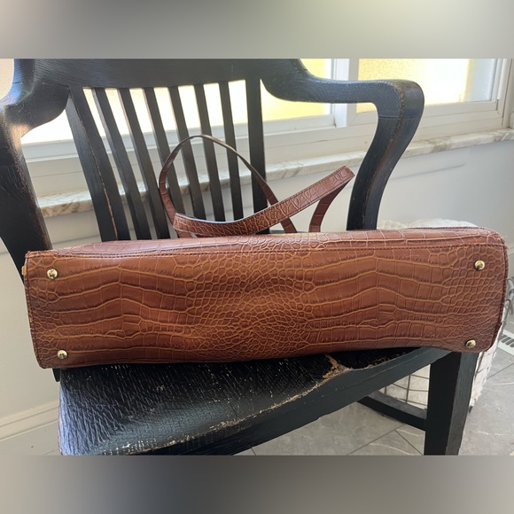 Vintage Faux Croc Brown Work Bag - Picture 10 of 11